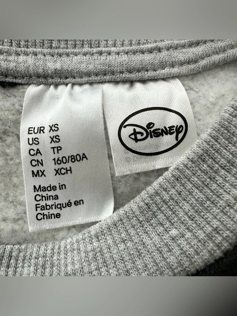 Disney Gray Mickey Mouse Holiday Crewneck Sweatshirt with Red Accents - Picture 3 of 6